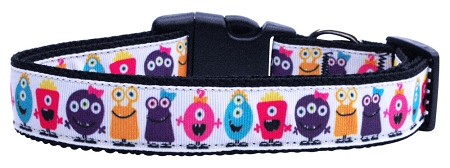 Monsters Nylon Ribbon Dog Collars Medium